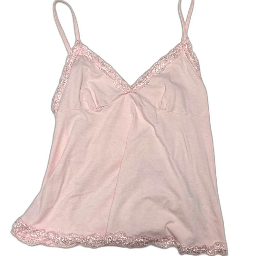 Pink Y2k Babydoll Spaghetti Strap Tanktop Cami Tank L Oversized Cottagecore
